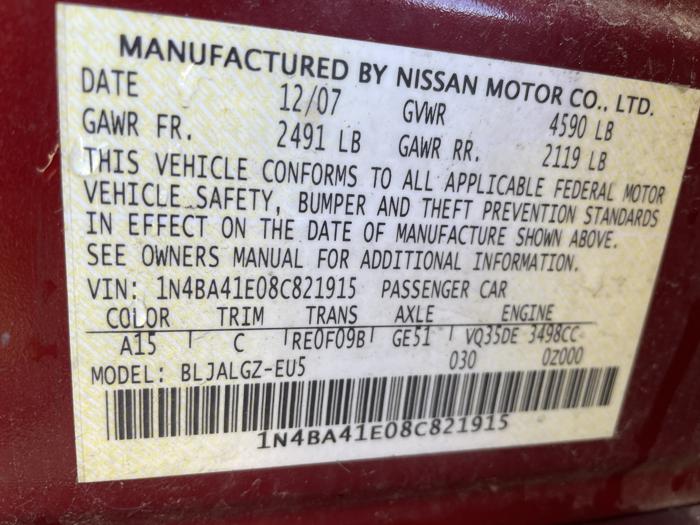 2008 nissan maxima with 113500 miles for sale near elk-river, minnesota 3e908e897b75468b90b13b66ef0dddcc.jpg